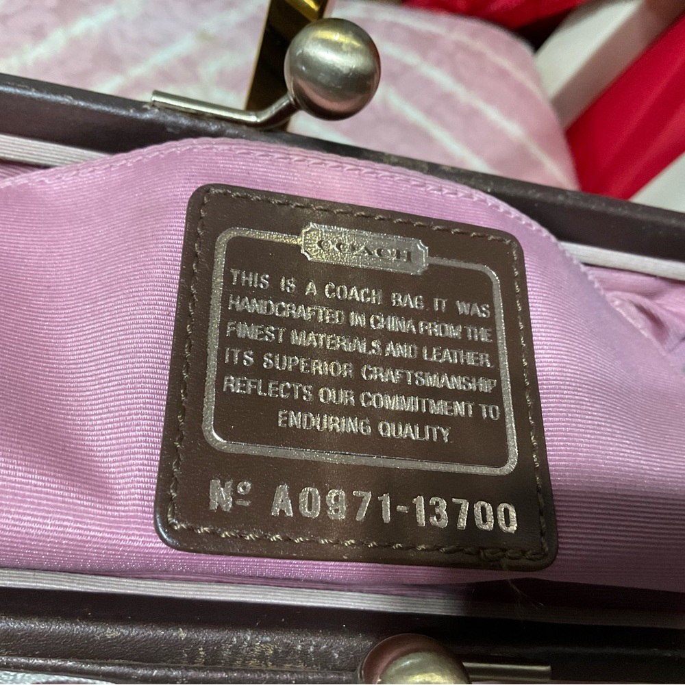 Rare Coach 2009 Parker OP Art Frame Kisslock Triple Compartment Signature - Picture 3 of 11